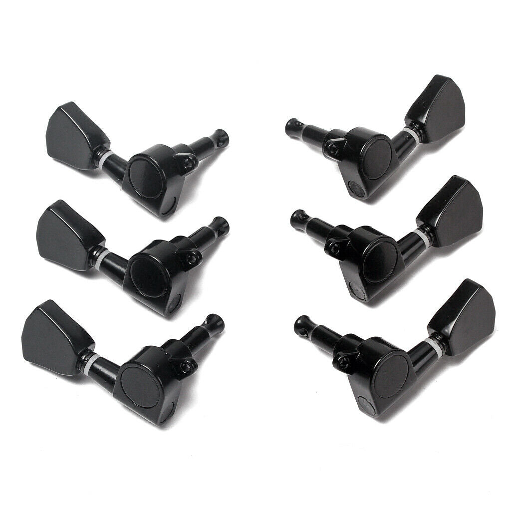 6 Guitar Black Tuning Pegs Tuners Machine Heads For