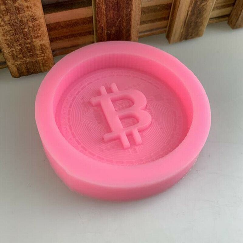 Bitcoin shape silicone mold DIY cake  kitchen baking decoration tool Mo.l8