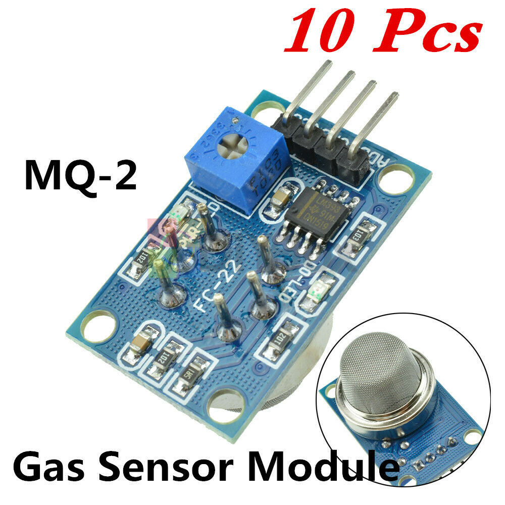 10x MQ-2 Gas Sensor Module Smoke Butane Methane Detection Alarm Fit For Arduino