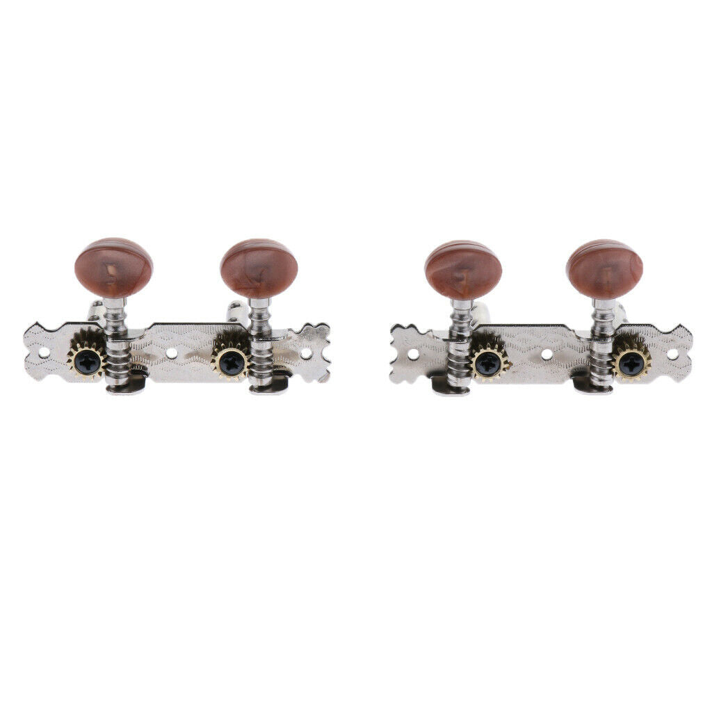 4 Pieces Tuners Knobs Strings Tuning Tuner For Folk Acoustic Guitar, 2R 2L