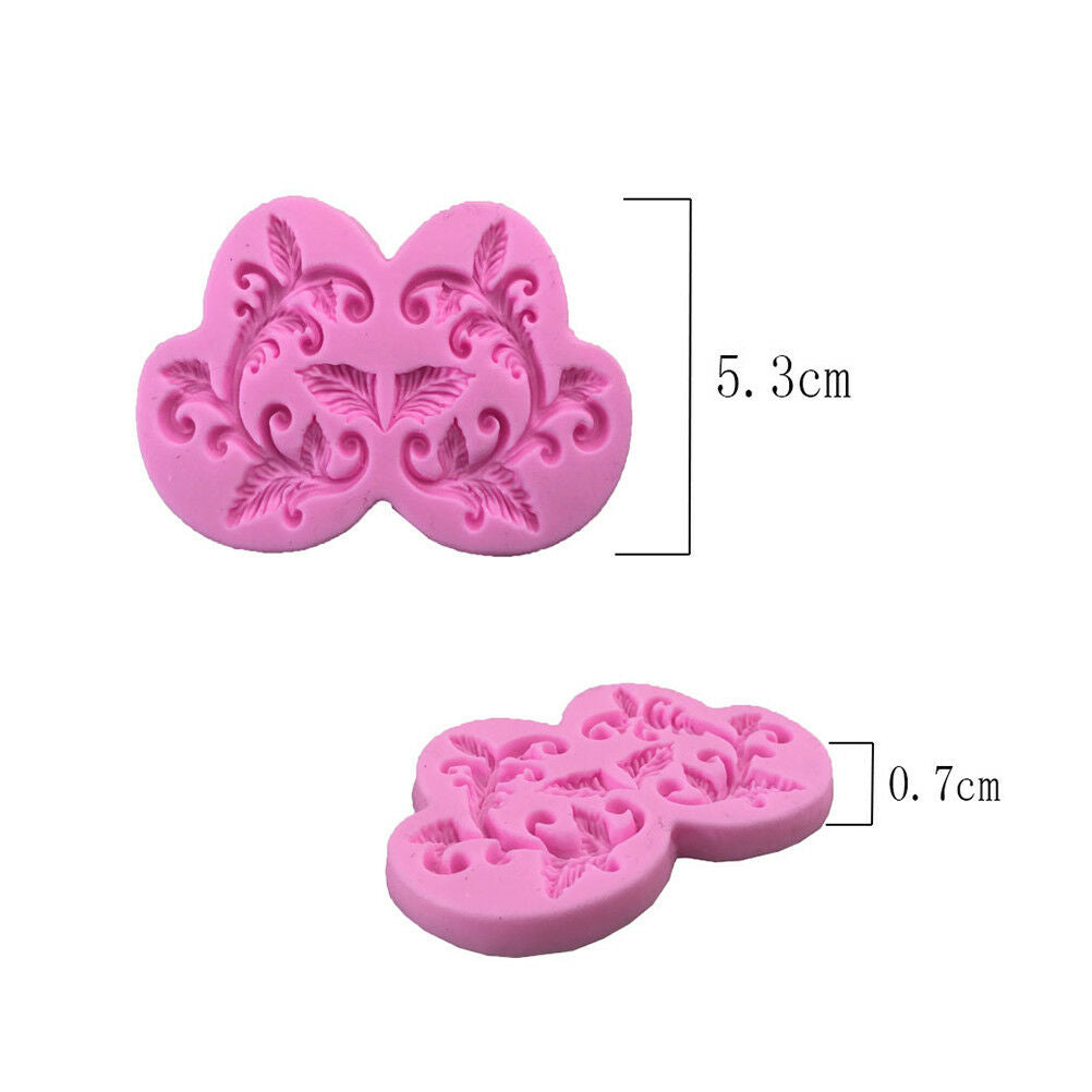 DIY Cake Border Silicone Mold Flower Vine Fondant Cake Decor Baking Mould.l8