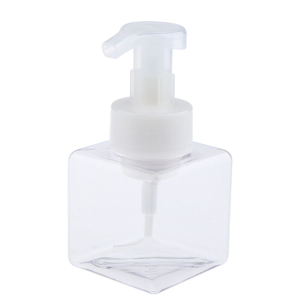 2Pcs Square 250ml Foaming Soap Dispenser Foam Pump Bottle for DIY Liquid Soap,