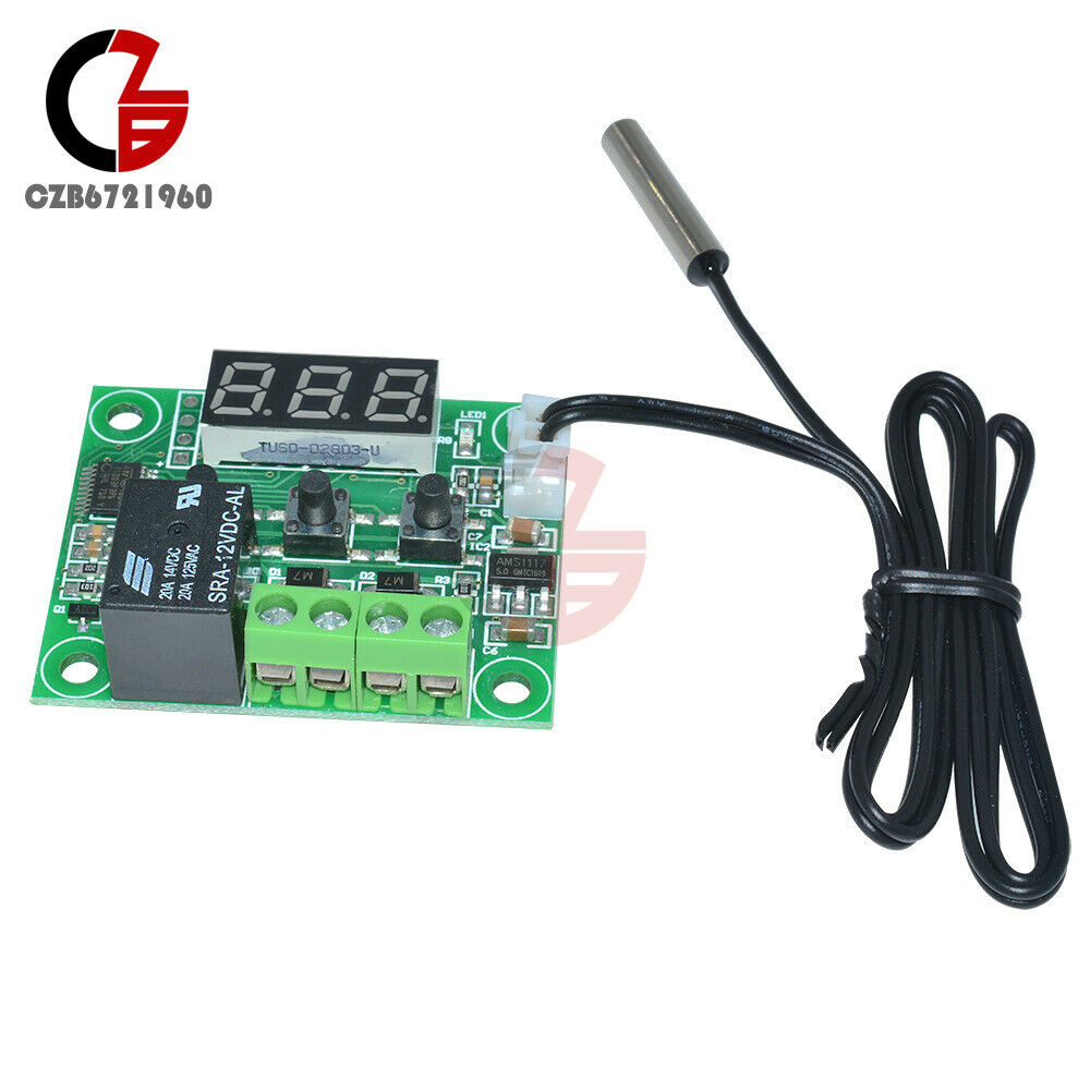 W1209 Red Digital Thermostat Temperature Control Switch Sensor DC24V -50-110°C