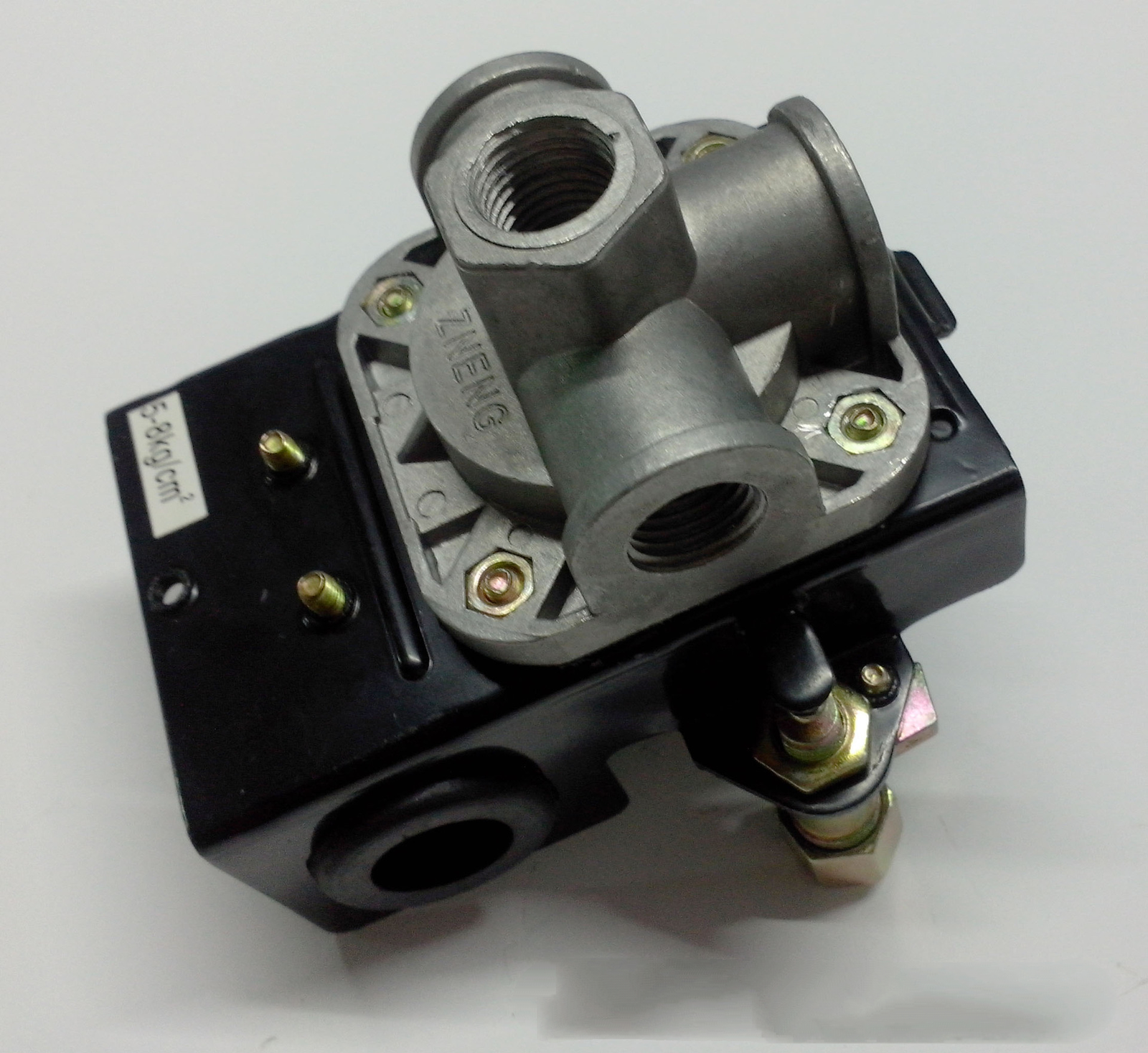 120PSI 4 Port Unloader On/Off Lever Air Compressor Pressure Switch Control Valve
