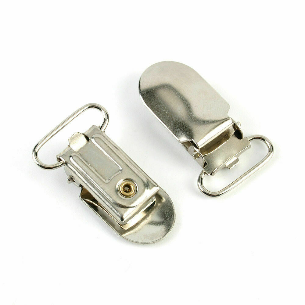 Lot 10X Metal Clips Insert Baby Pacifier Dummy Holders Pacifier Suspender Hook