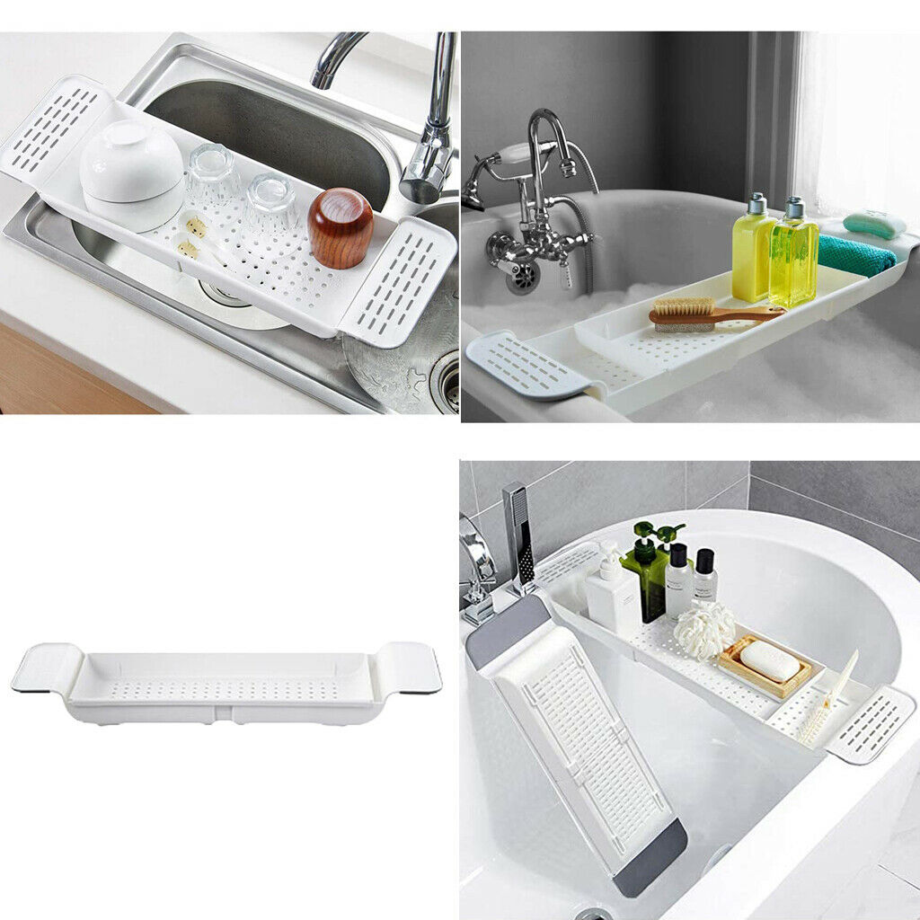 Plastic Telescopic Bathtub Caddy Holder Tub Stand Non-Slip Eco-friendly