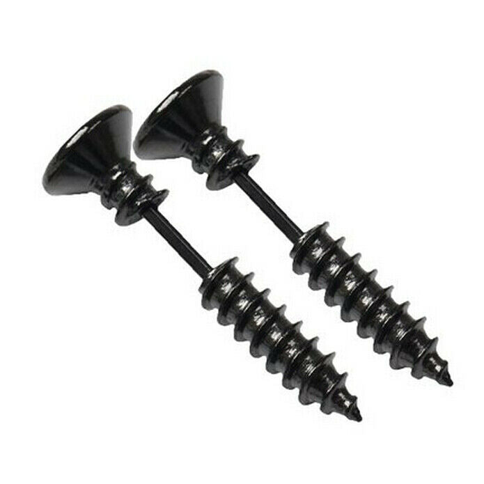 1 pair of men \ 's cool 316L stainless steel screw earrings stud earrings