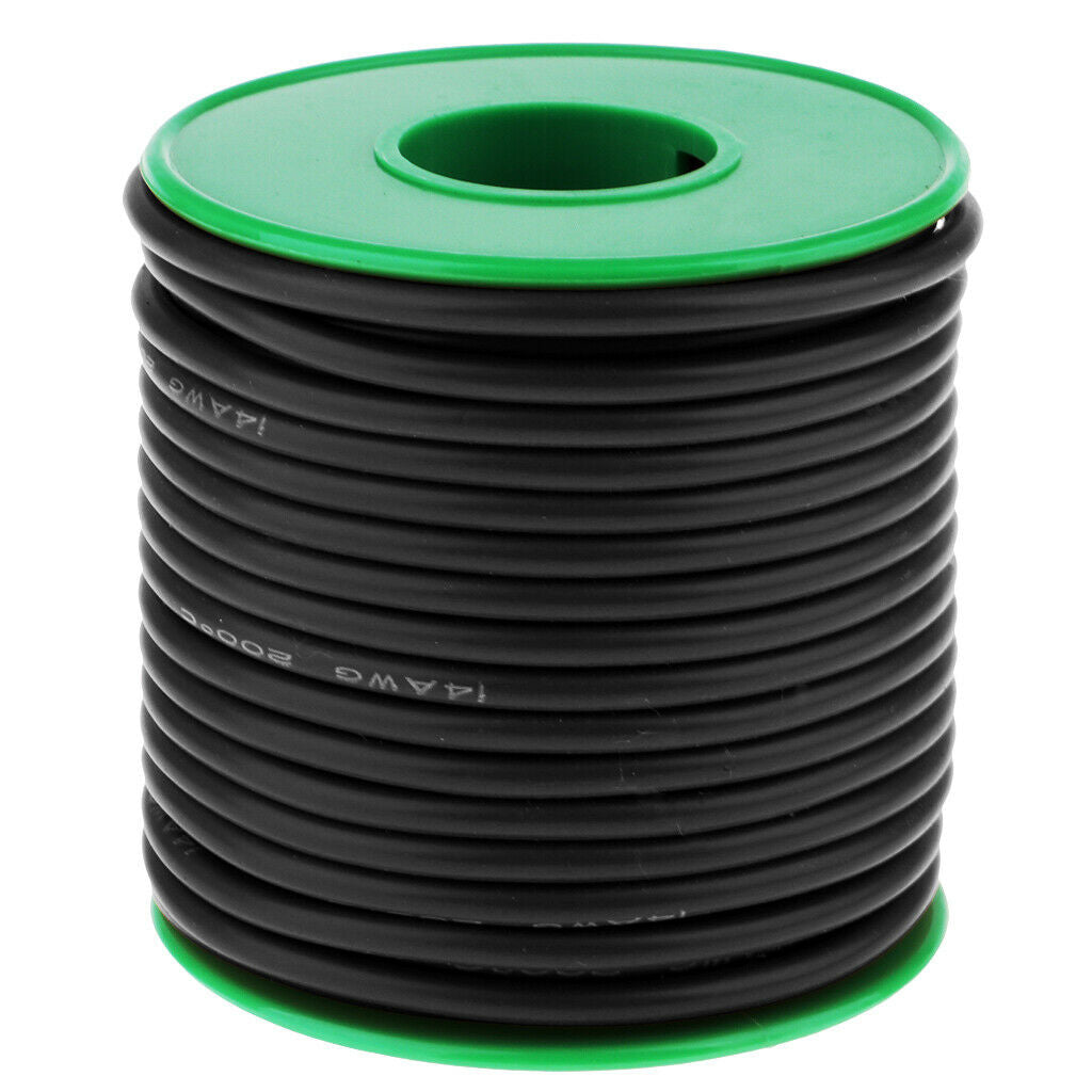 14 Gauge Silicone Wire Ultra Flexible 33 Feet high temp Silicone Wire Black