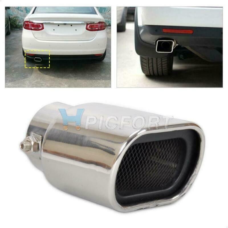 Universal Straight SS304 Auto SUV Exhaust Tails Rear Tail Silencer Tip Pipe 63mm