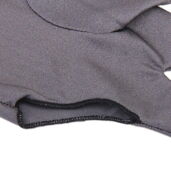 2x Grey Spandex Snooker Billiard Cue Glove Pool Left Hand Three Finger Accessory