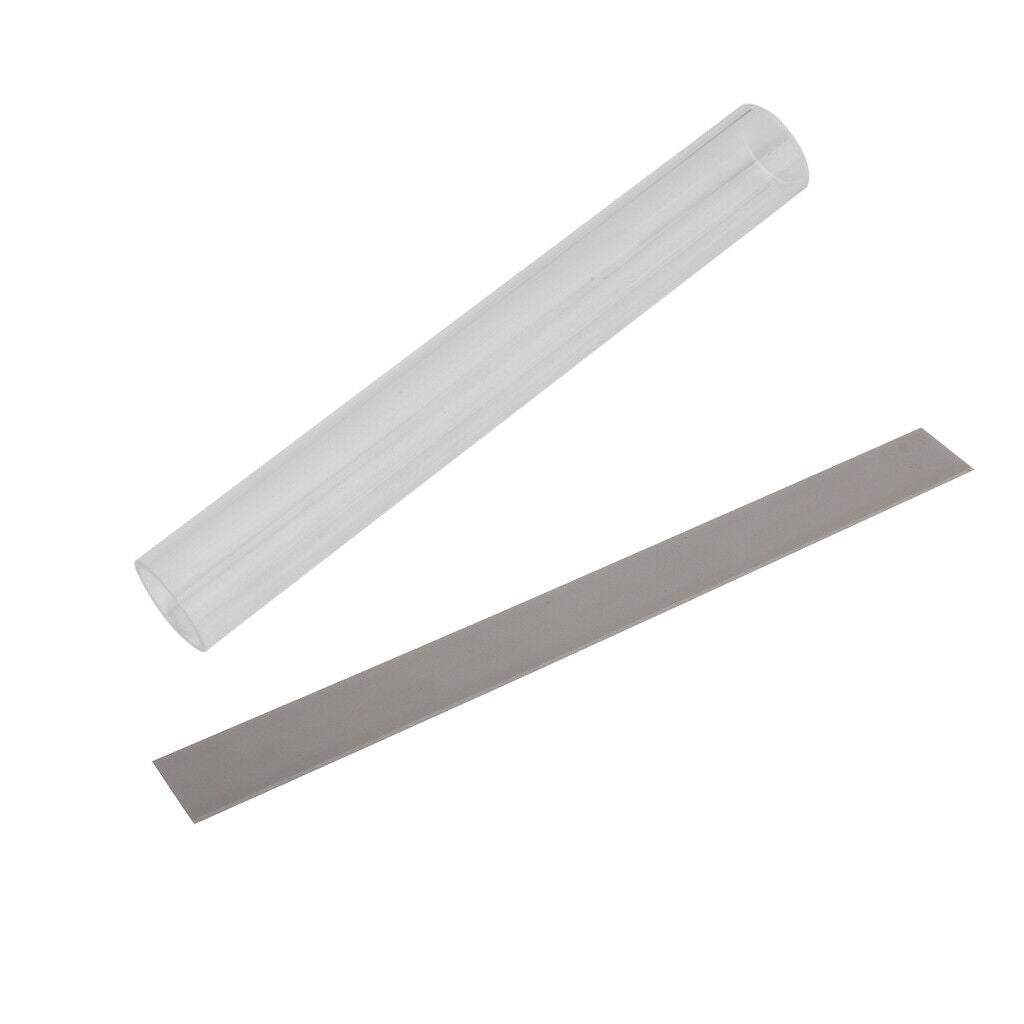 Polymer Clay Set 8" Stainless Steel Tissue Cutter Blade/7" Clear Clay Rollers
