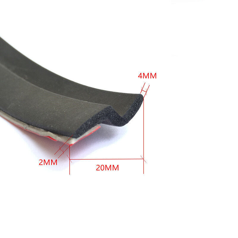 4M Z-shape Car Window Door Edge Moulding Trim Rubber Hollow Sealing Weatherstrip