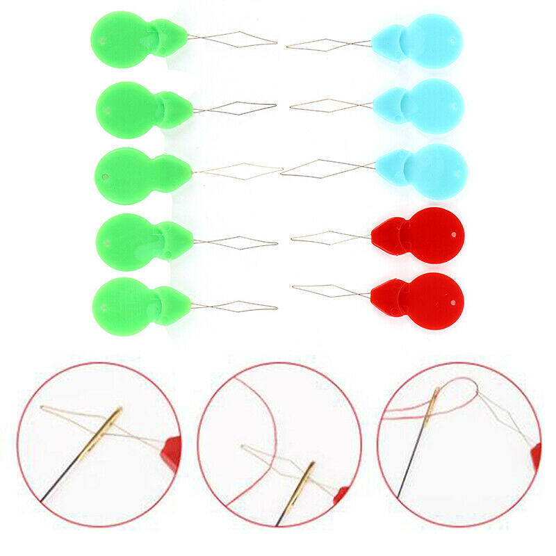 10pc Hand Sewing Stitch Wire Needle Threader Thread Guide Tool Needlewo.l8