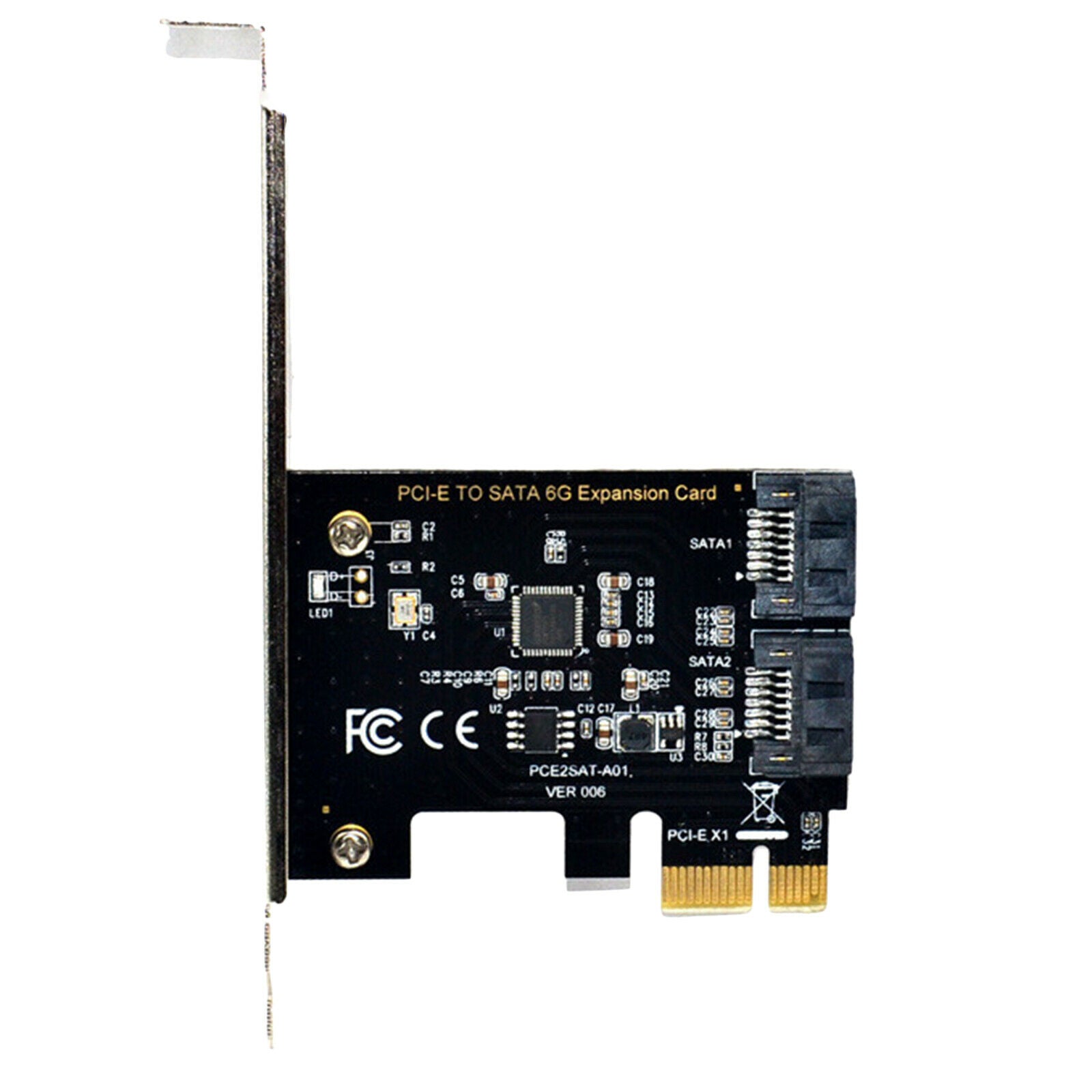 PCI-E PCI Express X16 to SATA3.0 2-Port III 6G Expansion Card for PC Desktop