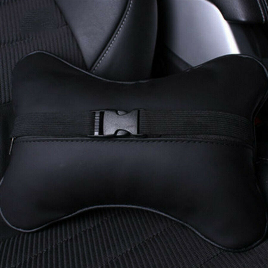 Mosaic water-diamond Car Headrest Pillow PU Leather Stretch pillow for Women