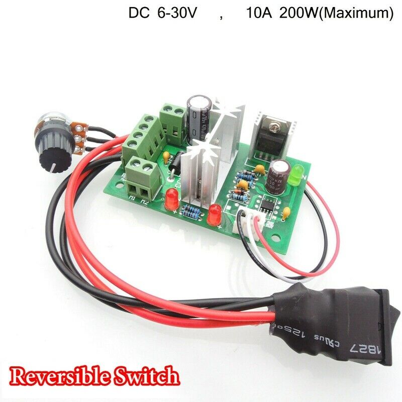 10V 12V 24V 36V PWM DC Motor Speed Controller Reversible Switch Adjustable GovM4
