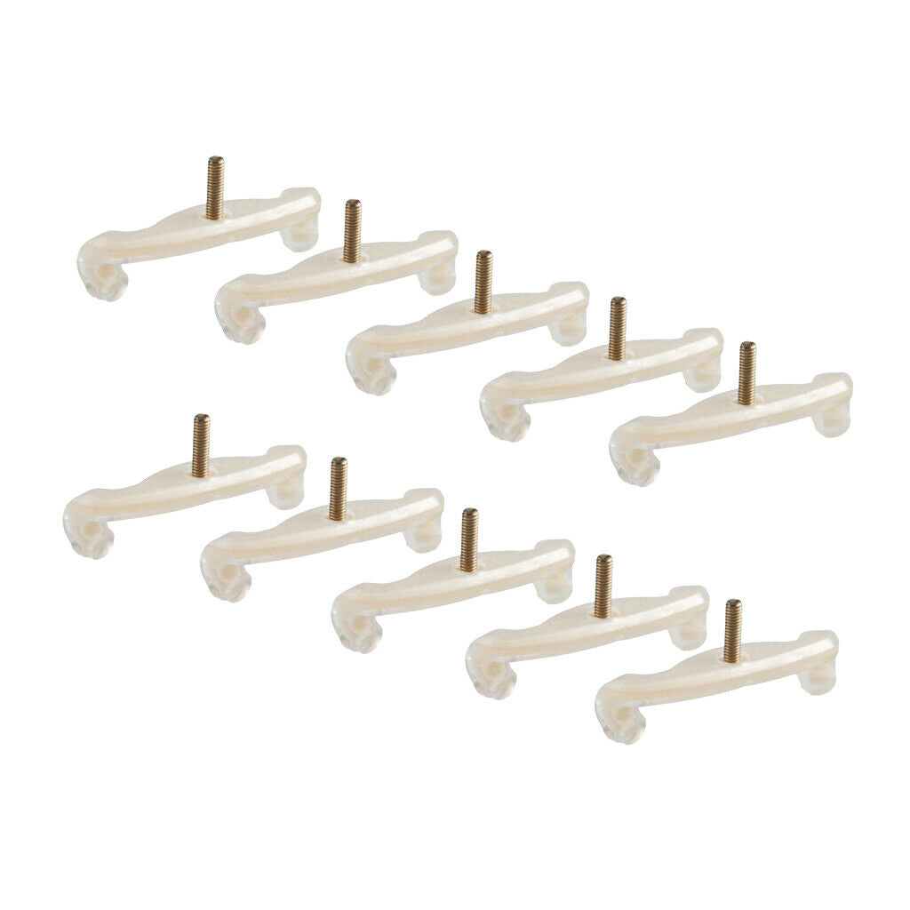10 Pieces Violin Shoulder Rest Feet White Violin Replacement Parts 1-2 1-4