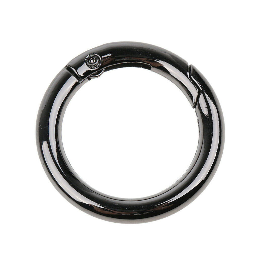 20Pcs Metal Quick Release Ring Buckle Spring Snap Locking Carabiner Keychain