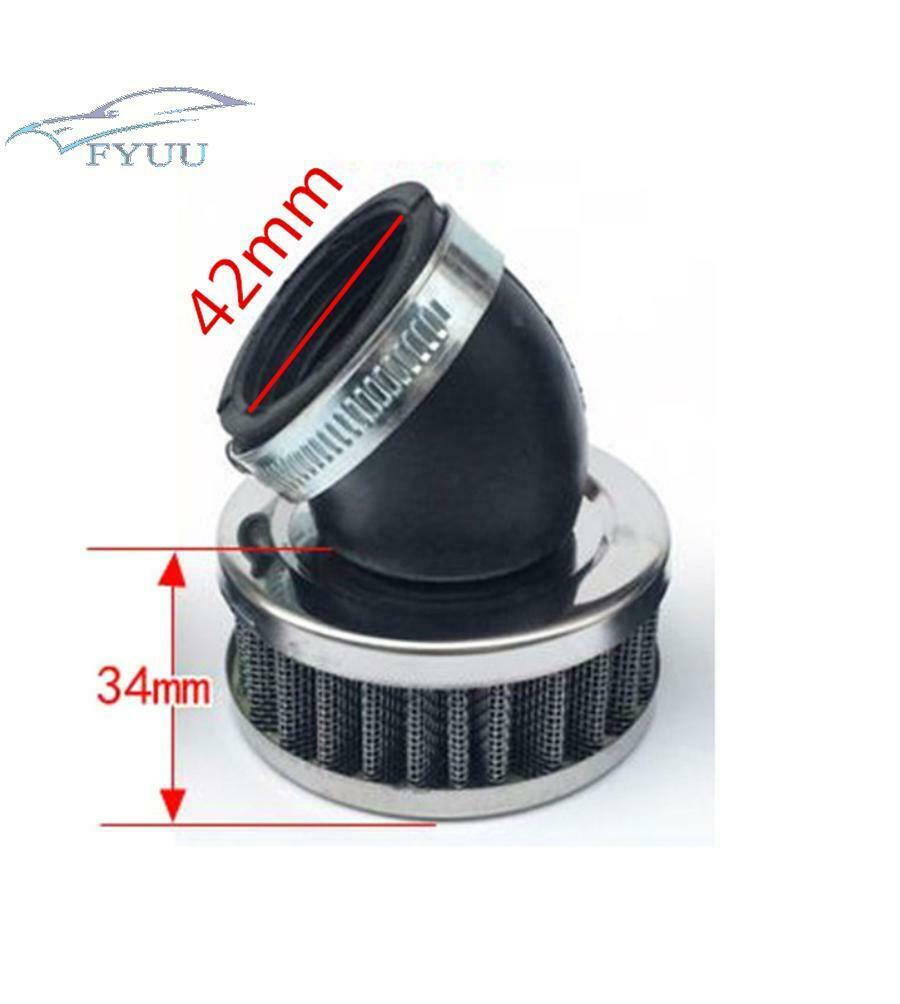 4X Universal Bevel Motorcycle ATV Scooter Air Cleaner Intake Filter Cleaner 42mm