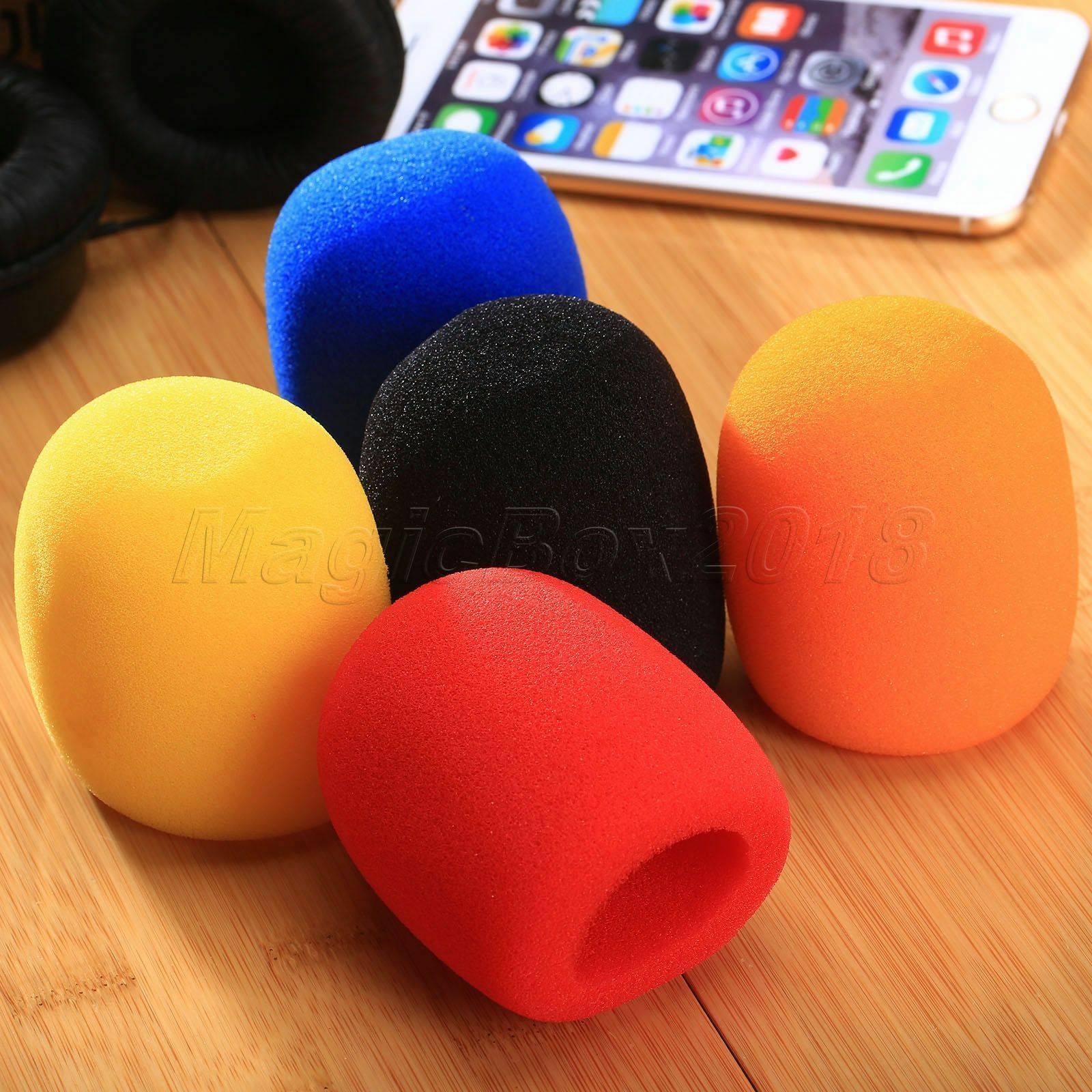 5Pcs Colored Handheld Stage Microphone Windscreen Foam Mic Cover Karaoke DJ New