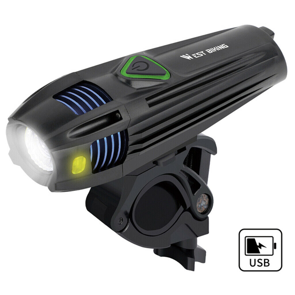 Bicycle Head Light Front Handlebar Lamp Waterproof Bike LED Headlight White