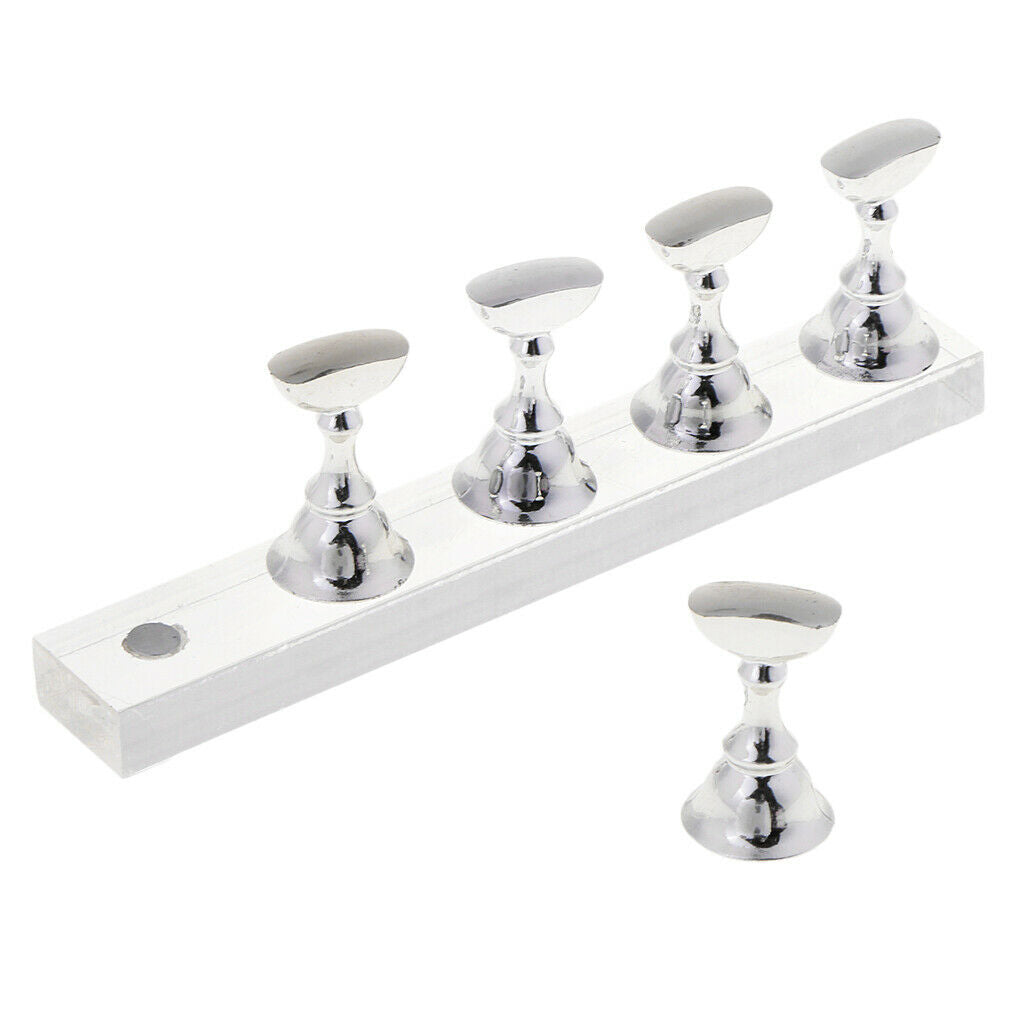 Acrylic Magnetic Nail Tips Practice Display Stands Holders Home Chessboard