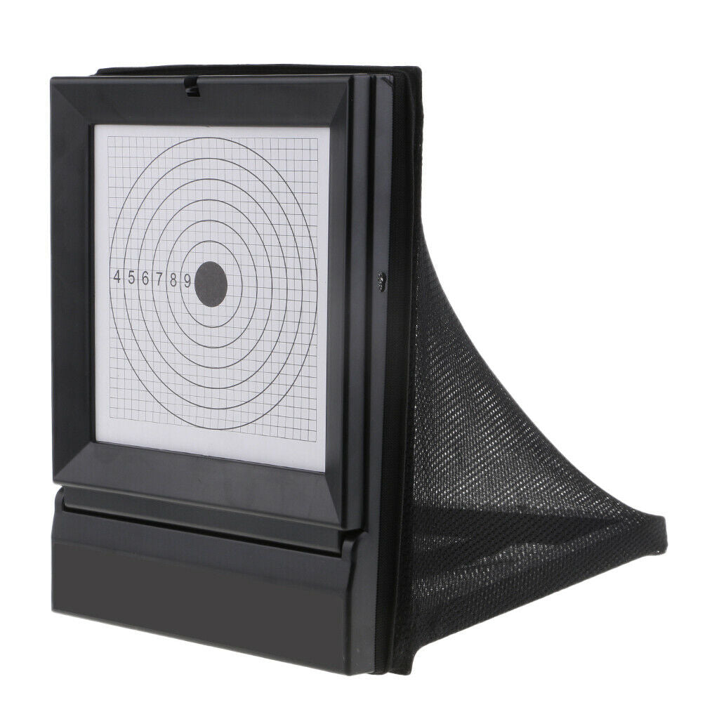 Shooting Self Resetting Target with Paintball Pellet Trap + 10pc Target Card