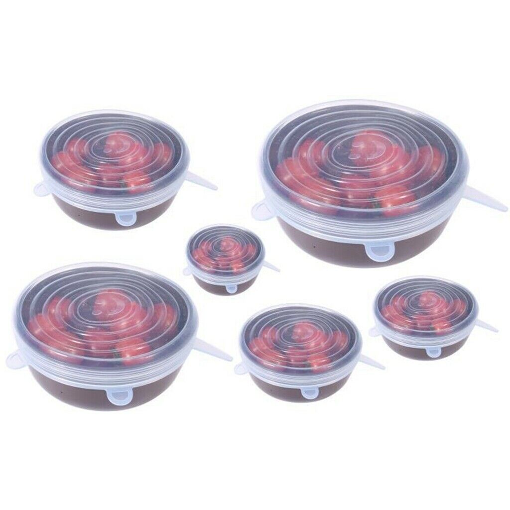 9pcs Silicone Stretch Lids Bowl Wrap Lids Seal Cover Freezer Safe for Bowls