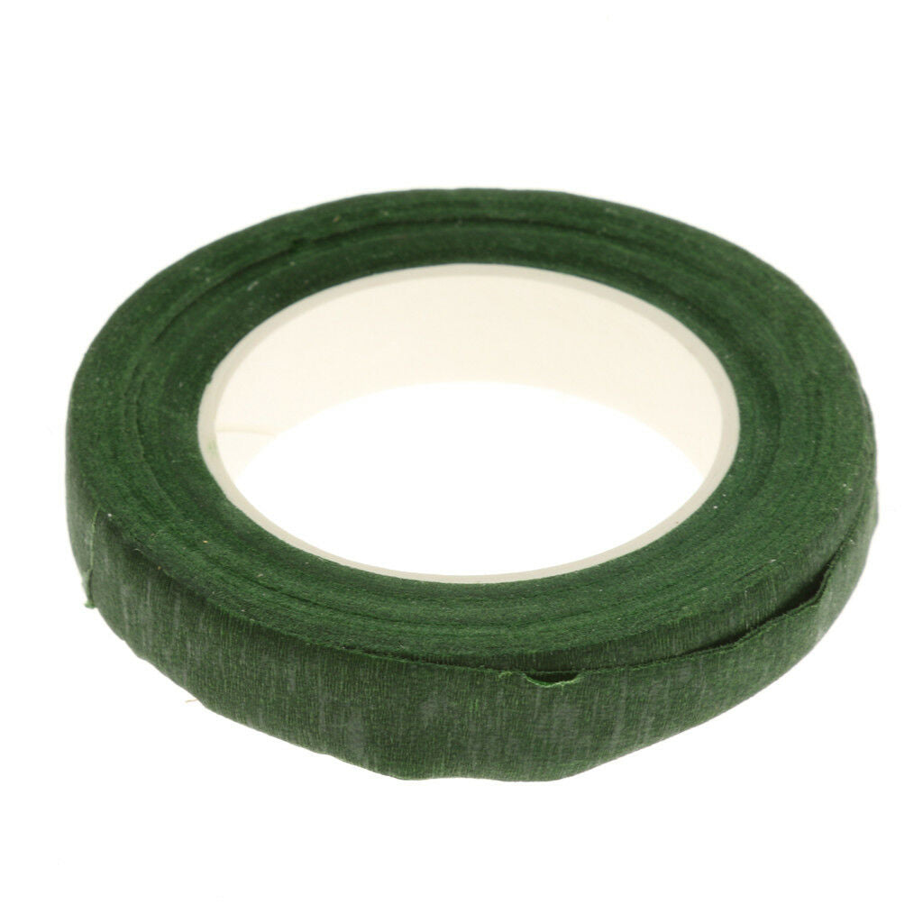 1x 1.2cm Wide Green Paper Florist Floral Stem Wrap Tape