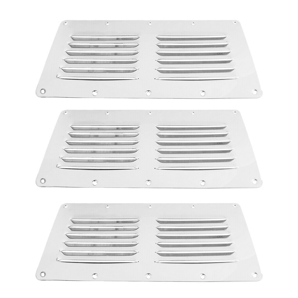 3pcs Stainless Steel Square Air Vent Louver Boat Ventilation Hatch Replacement