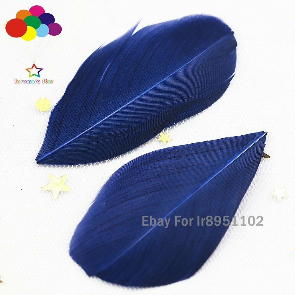 Natural Swan Feathers 5-7cm Plumes Navy Goose Feather Plume for DIY Wedding Diy