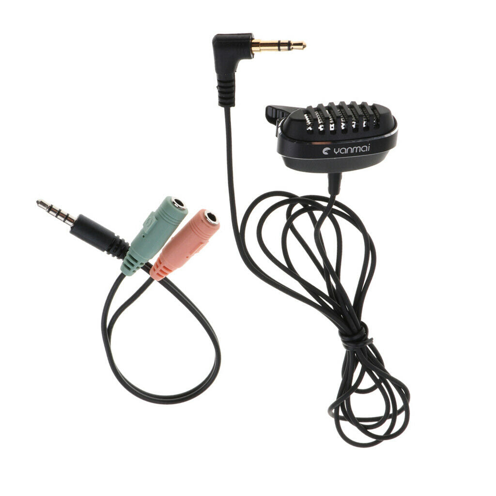 Lavalier Lapel Microphone Omnidirectional Dual Condenser Vedio Recording Mic