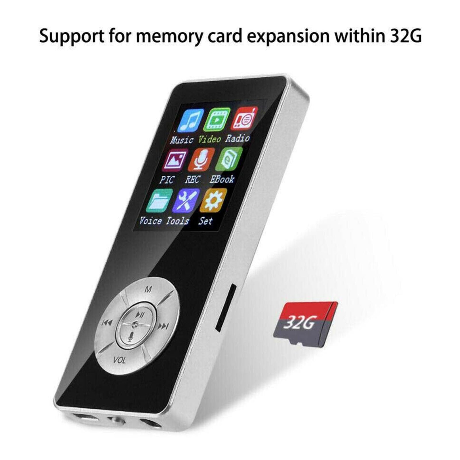 Delicate 32GB Bluetooth 4.2 MP3 MP4 Player Music Media Video FM Digital Rad F8I7