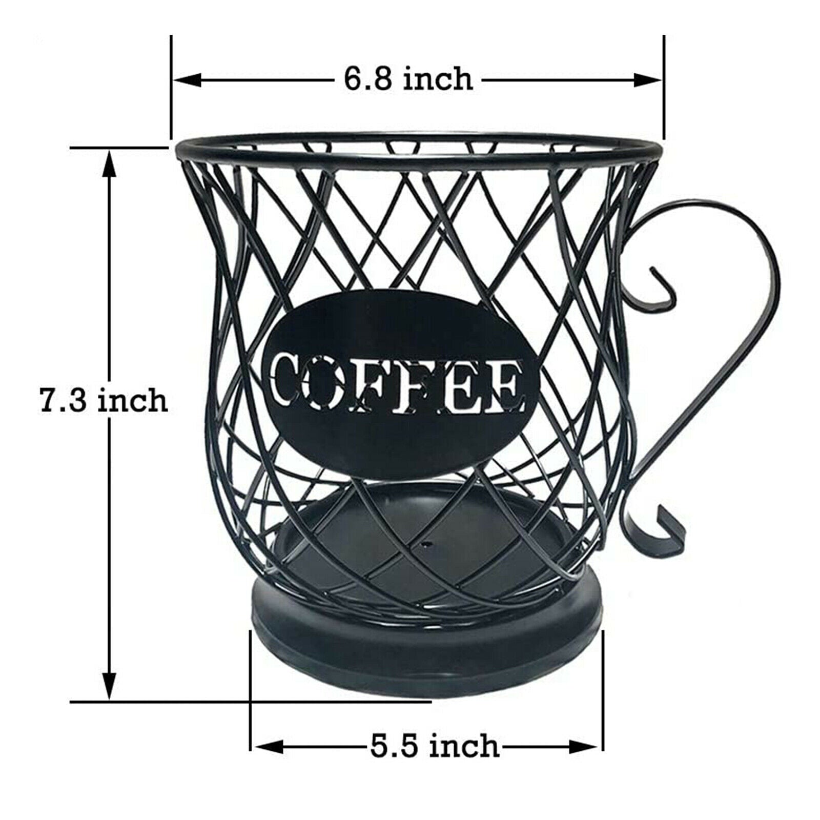 Cup Shape Coffee Sleeve Holder Storage Basket Fruit Bowl Organizer Container