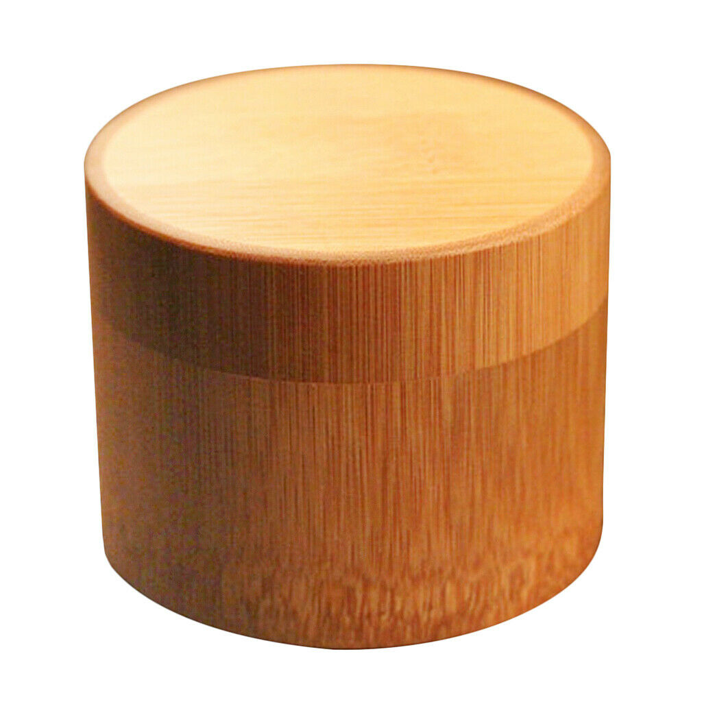 2 Pieces Round Box Bamboo Tea Box Storage Box