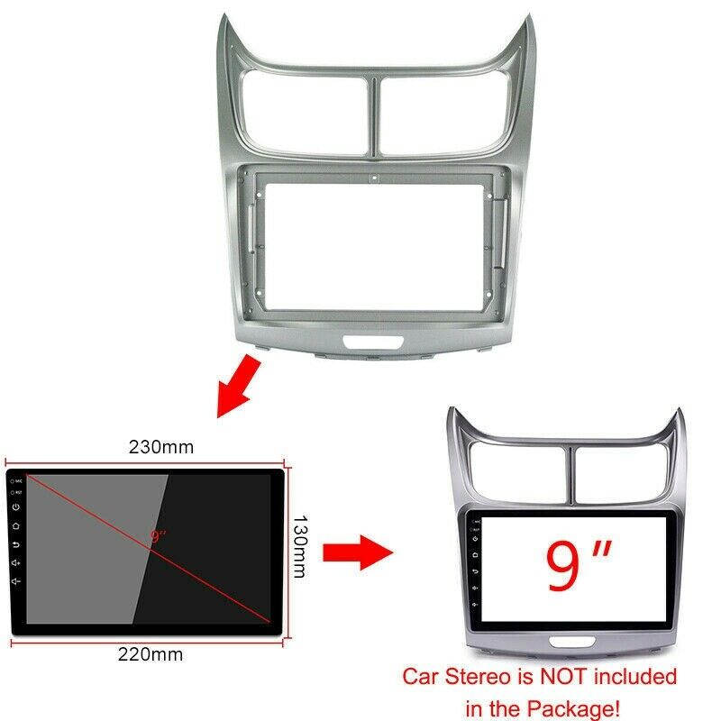 9 Inch Car Fascia for  Sail 2004-2014 Double Din Car DVD e Install Panel Dash S5