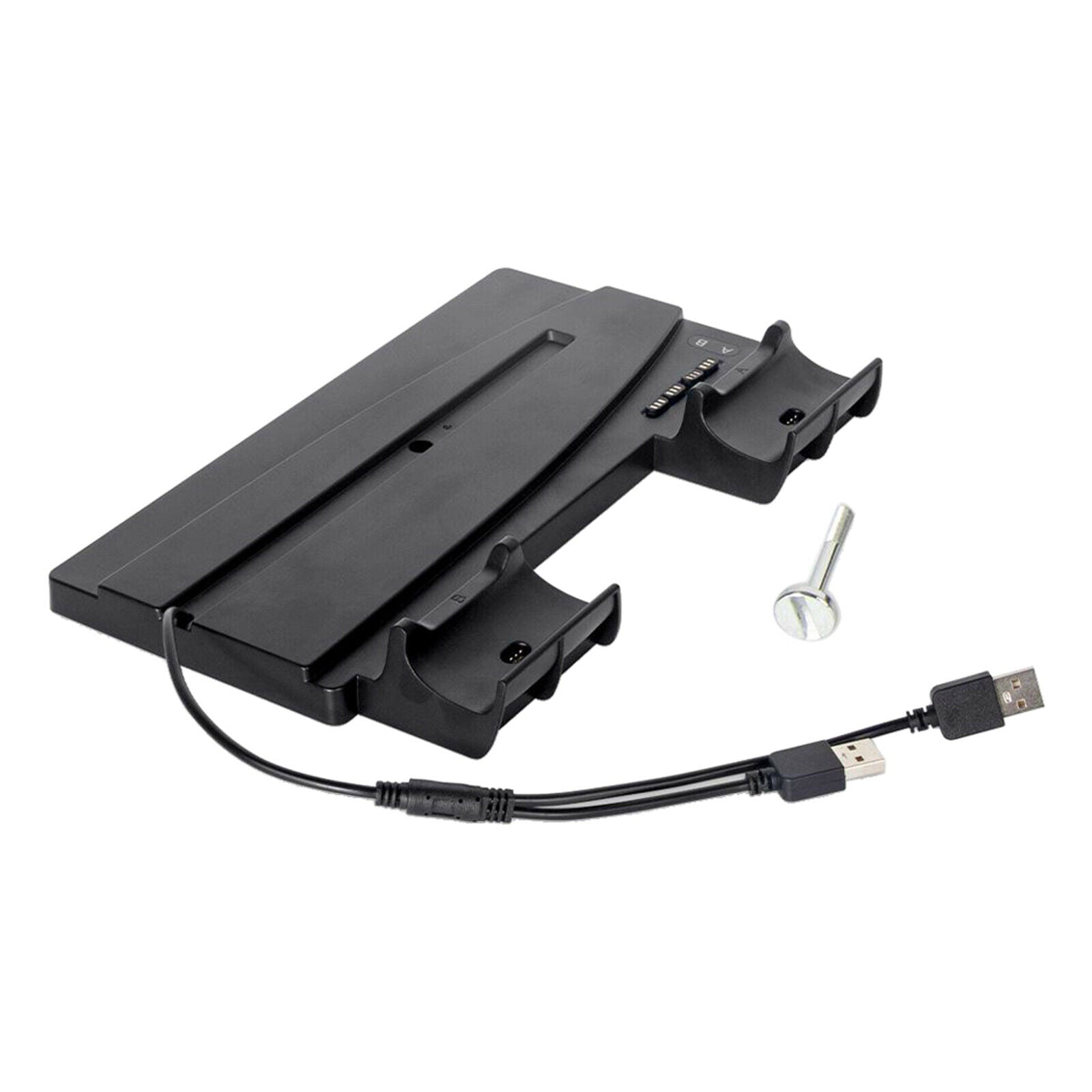 Controller Quick Charging Dock Stand With 2 USB Hubs for PS5 Gamepad Black