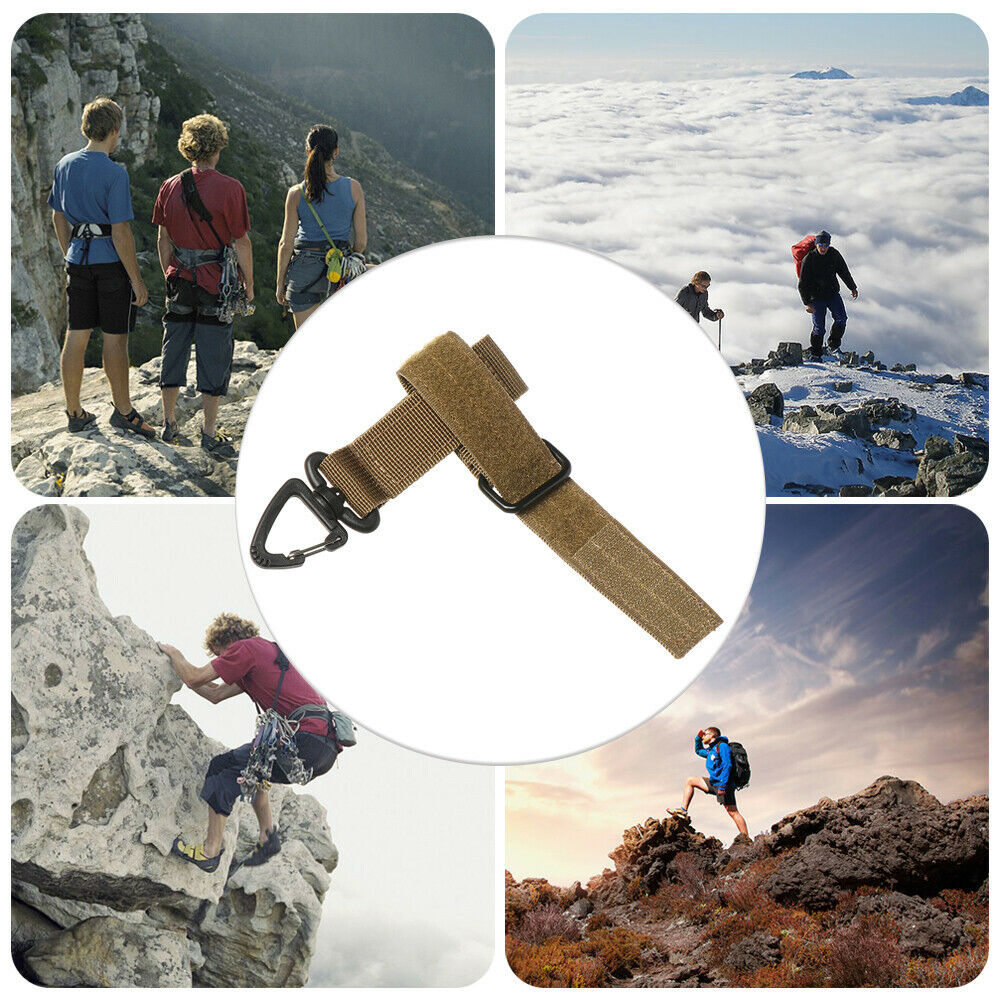 Nylon Anti-lost Adjustable Glove Hook Hanging Buckle Climbing Rope Storage