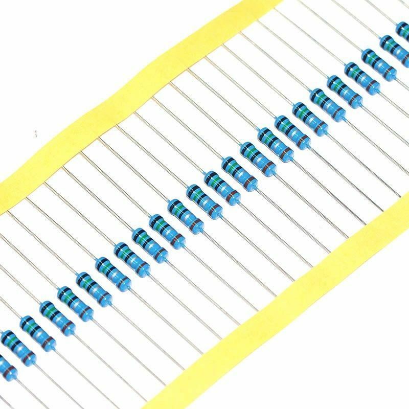 600pcs 30 Values 1/4W Metal Resistors Resistance Assortment Kit Set 1% Accuracy
