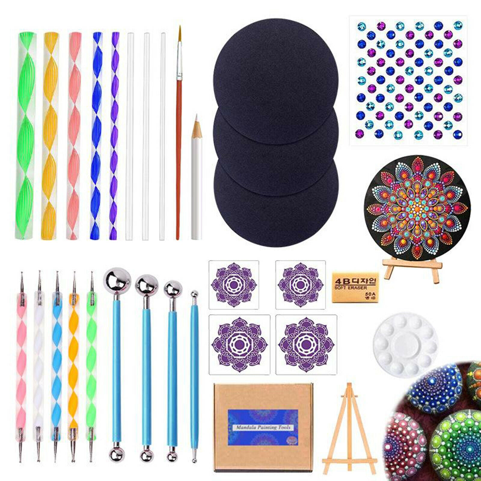 Fashion 31Pieces Mandala Dotting Tools for Rocks Painting Clay Pottery Craft