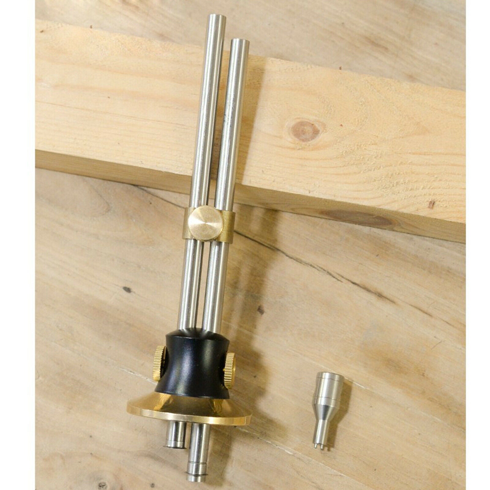 Double Shaft Wheel Marking Gauge Scriber Kit for Soft/Hard Wood Micro-Adjust