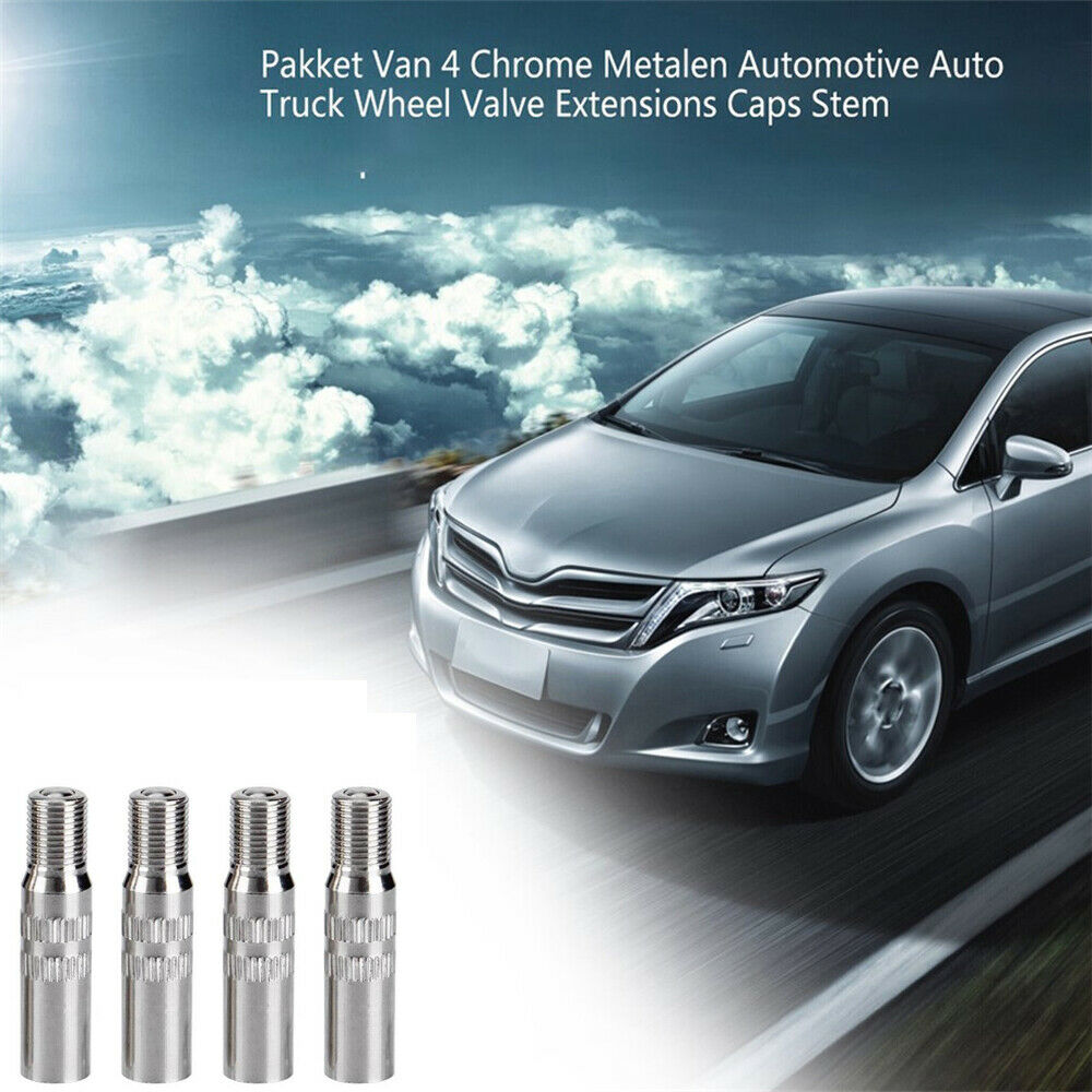 4Pcs 39mm Metal Tire Wheel Valve Extension Extender Cap Stem For Car Truck Van