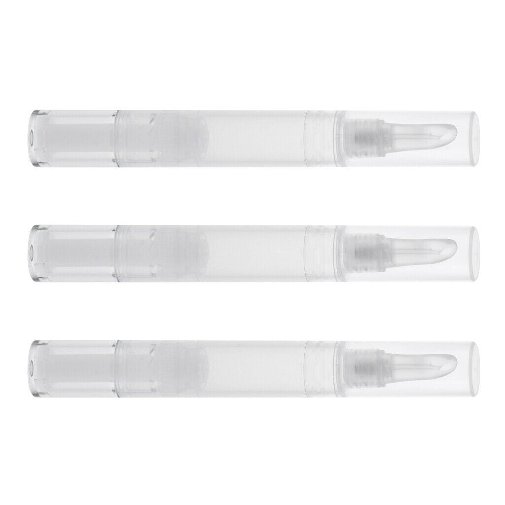 3Pcs 5ML Empty  Pen Silicone Applicator Lip Gloss Cosmetic Container