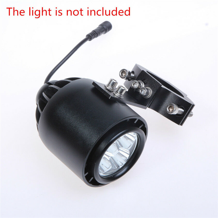2 Sets Black Aluminum Alloy Motorcycle 30-54mm Tube Fork Spotlight Holder Clamp