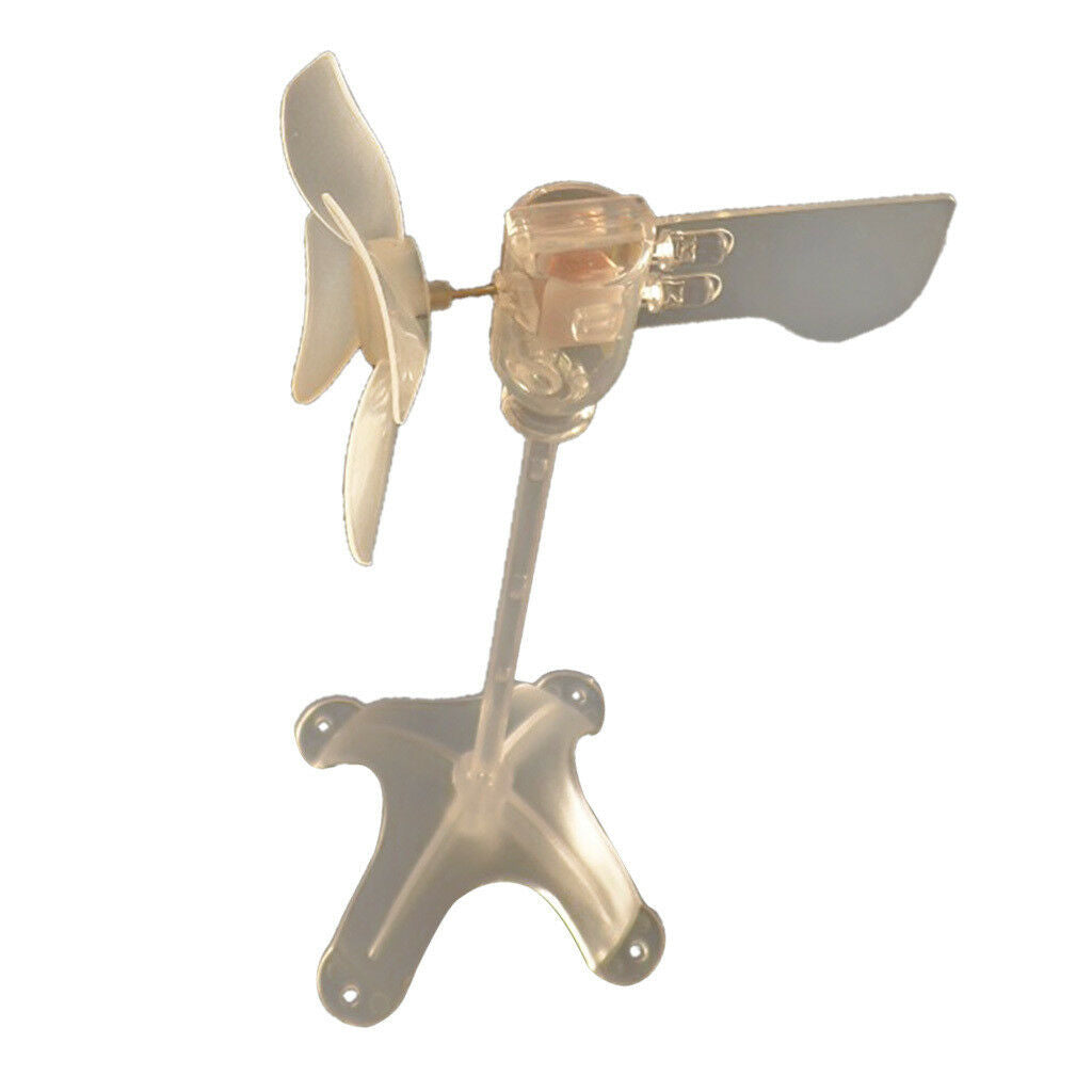 Small 360º Vertical Wind Generator Wind Turbine Motor Blade LED DIY Display