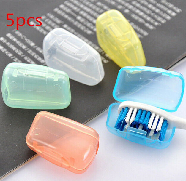 5x Toothbrush Head Holder Clean Box Brush Protect Cap Travel Camping Case Cover