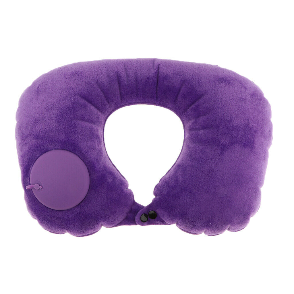 2x Comfortable Inflatable U-shaped Pillow Neck Car  Head