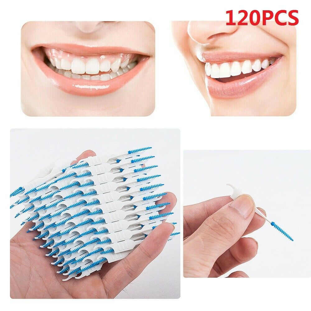 120Pcs Tooth Flossing Head Oral Hygiene Cleaner Interdental Brush Toothpick