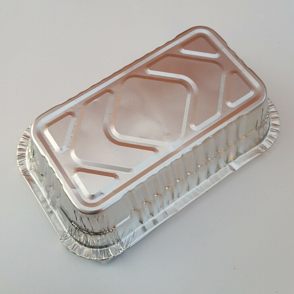20pcs Aluminum Foil Grill Drip Pans For BBQ Roasting 700ml Eco-friendly