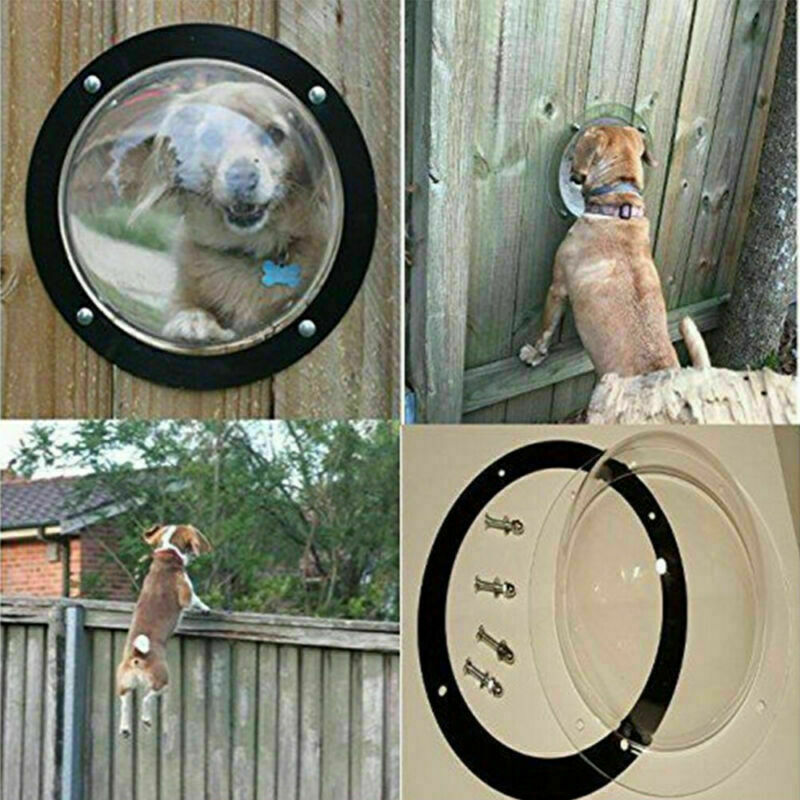 Dog Fence Window - 11.25IN Acrylic Dome Clear Dome Pet Window, 1pk